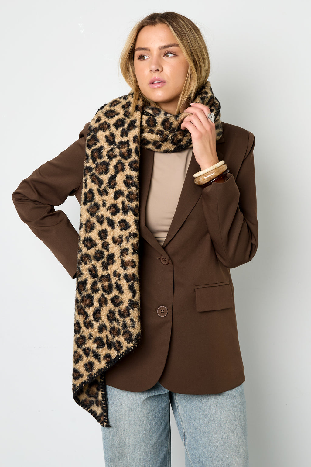 Winterschals Leopardenmuster Lässig Polyester Alltag