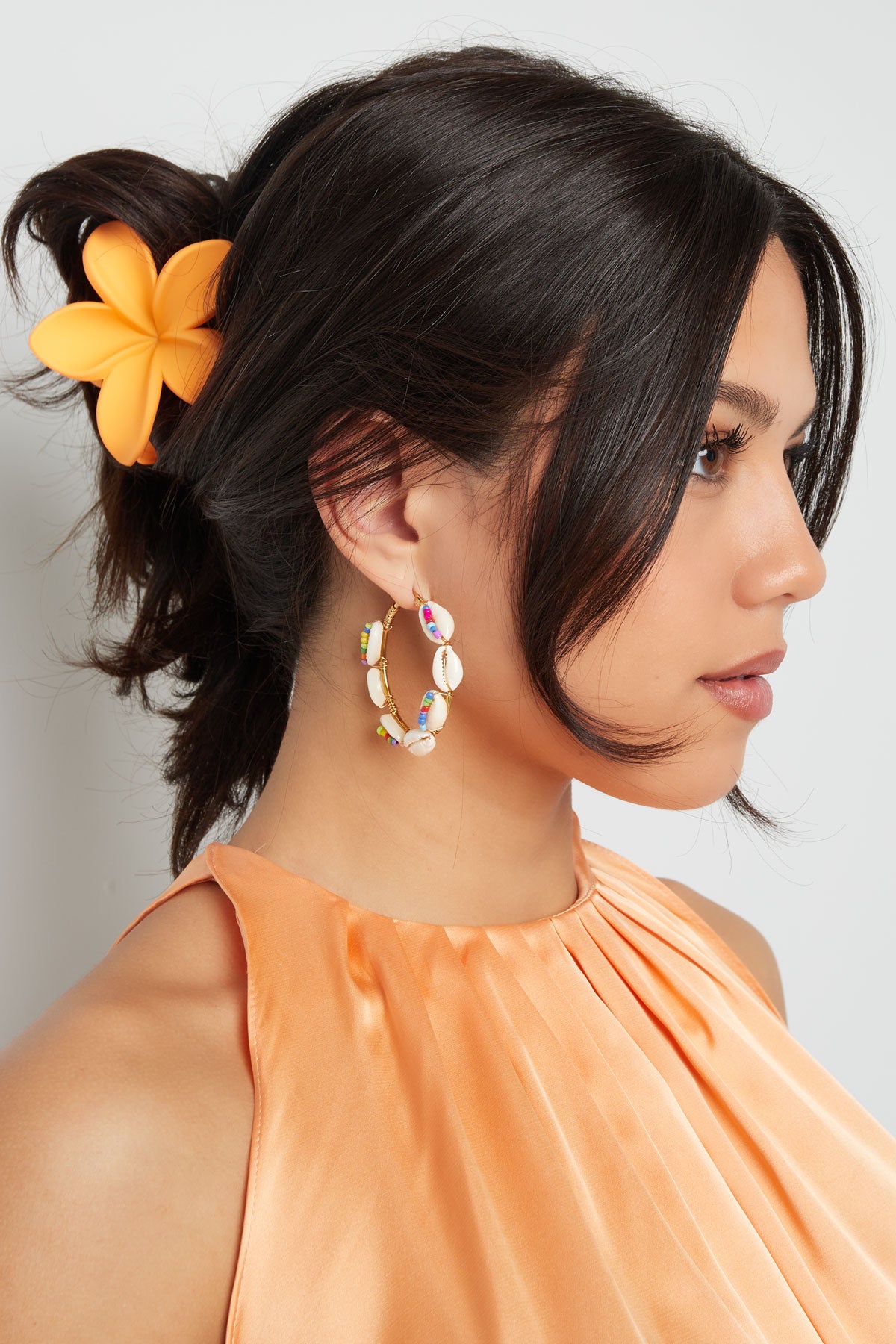 Haarspange Blume - Kunststoff