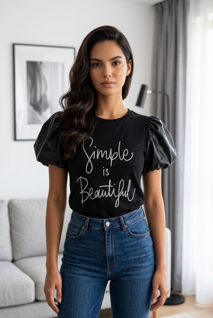 Kurzärmeliges Shirt von Kerstins Online Mode Boutique, weich und bequem, mit modischem Schnitt und angenehmem Stoff.