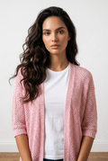 Eleganter grauer Cardigan von Kerstins Online Mode Boutique, weiches Strickmaterial, langärmlig, bequem für den Alltag.