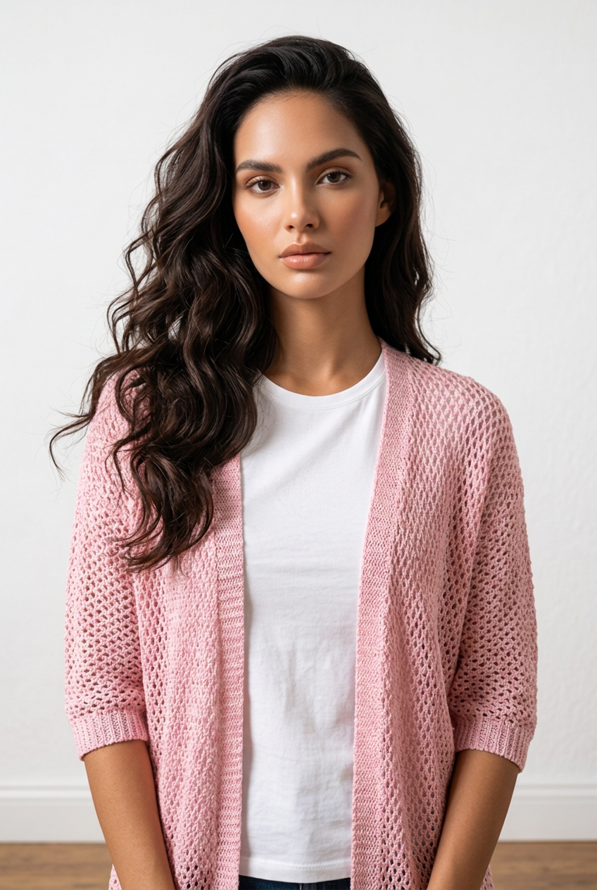 Eleganter grauer Cardigan von Kerstins Online Mode Boutique, weiches Strickmaterial, langärmlig, bequem für den Alltag.
