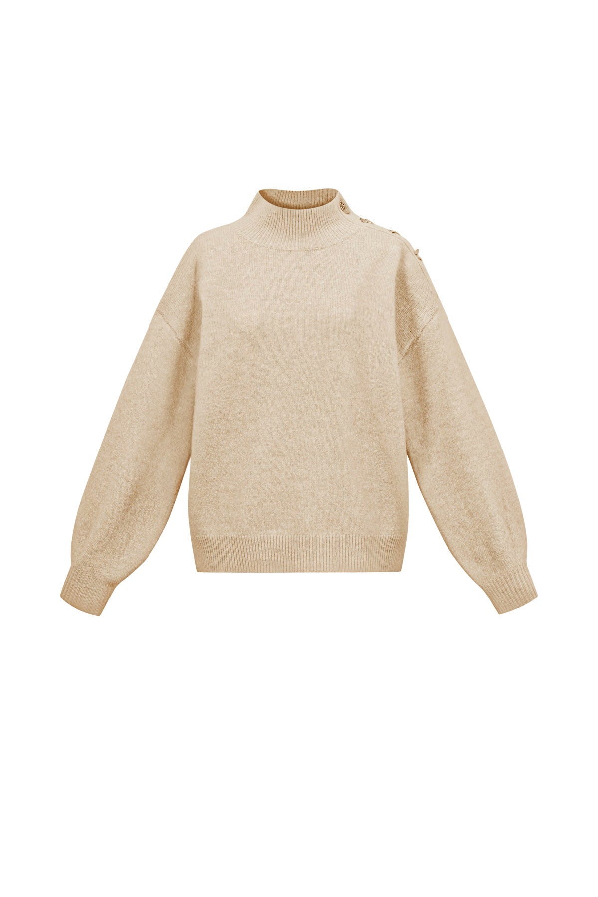 Gestrickte Polyesterfasern Damen Rollkragenpullover Casual Einfarbig