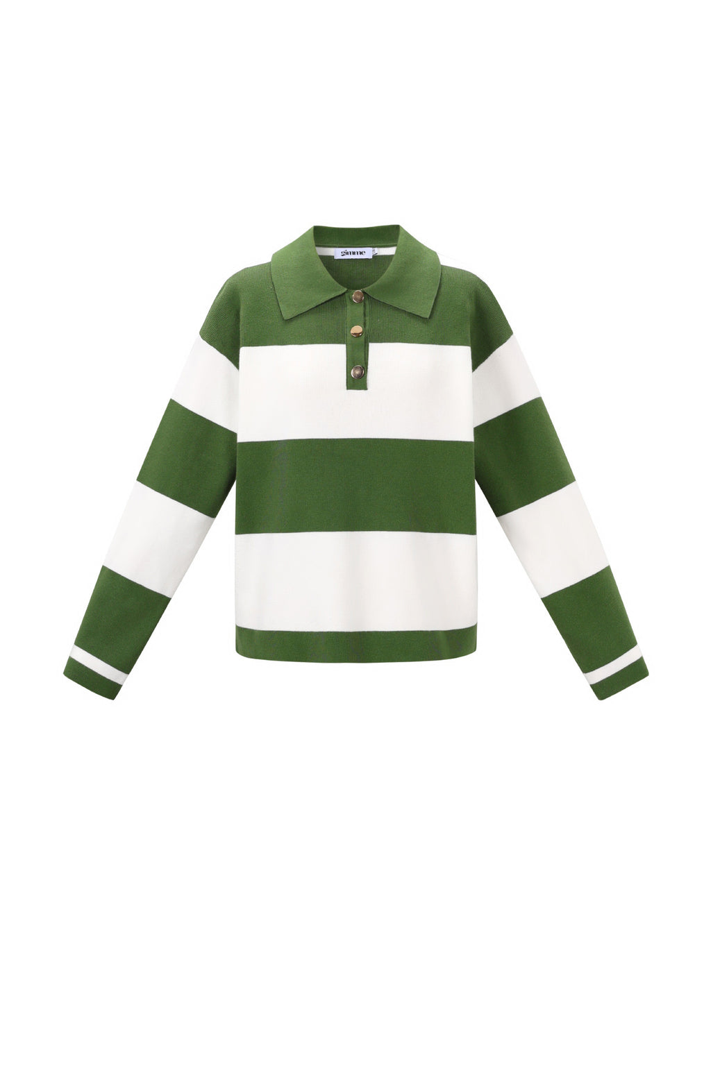 Strick-Viskose Damen-Polo-Pullover Streifen Herbst/Winter