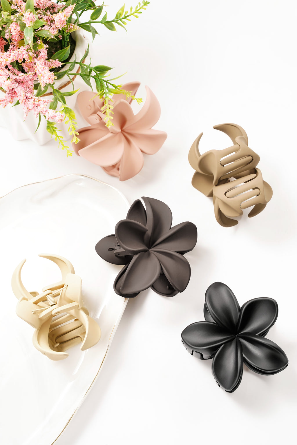Haarspange Blume - Kunststoff