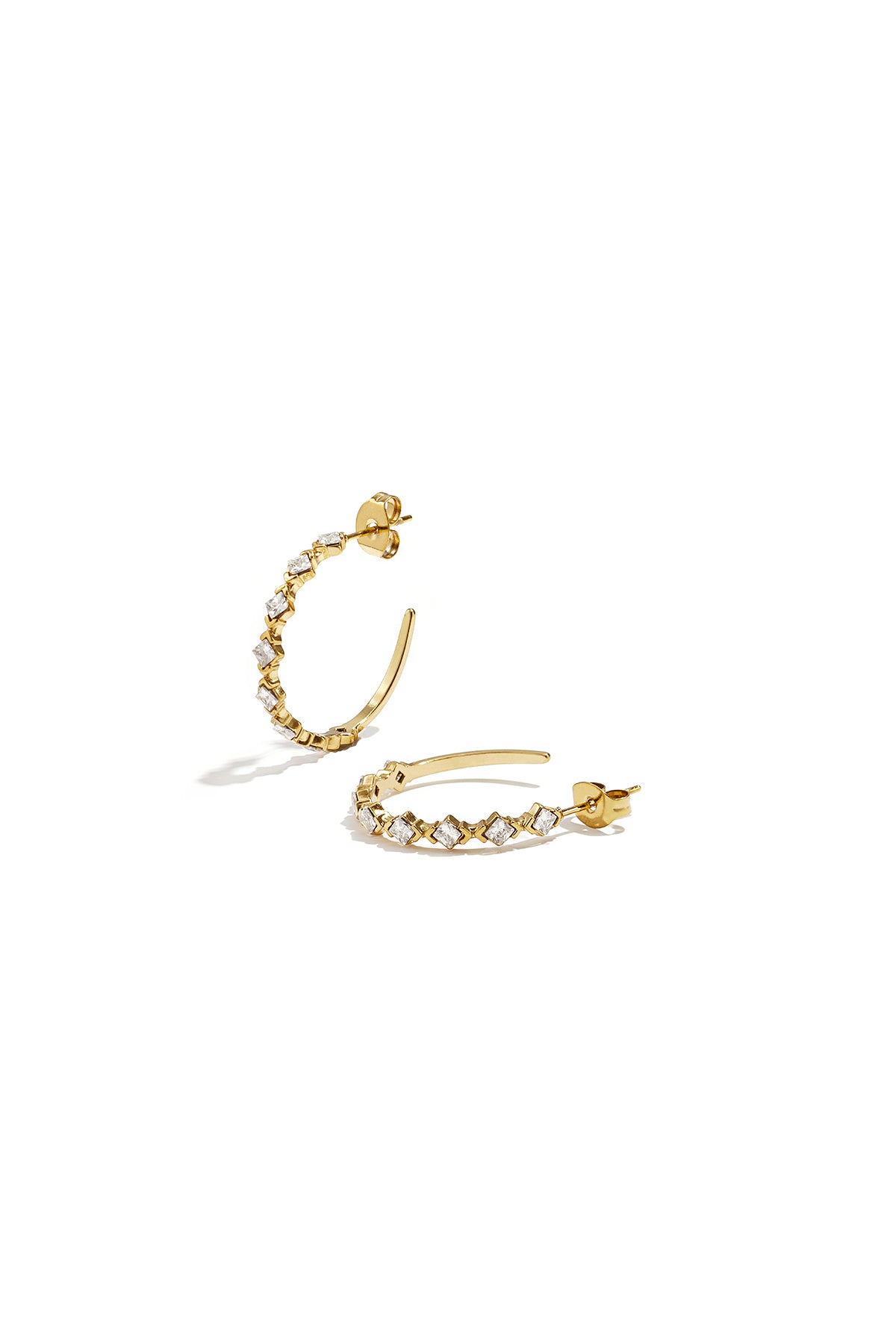 Edelstahl-Creolen, schlicht, elegant, für jeden Tag – Damenschmuck