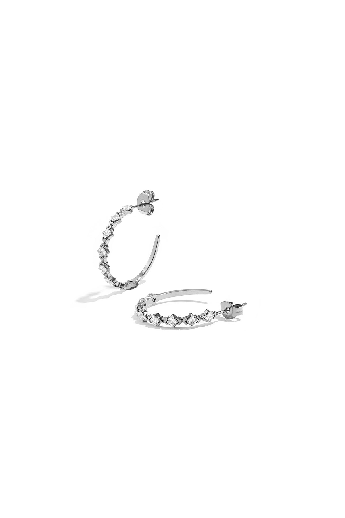 Edelstahl-Creolen, schlicht, elegant, für jeden Tag – Damenschmuck