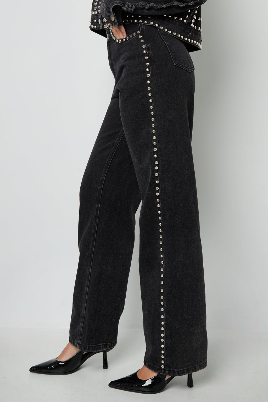 Gewebte Baumwolle Damen Gerade Hose Street Einfarbige Farbe