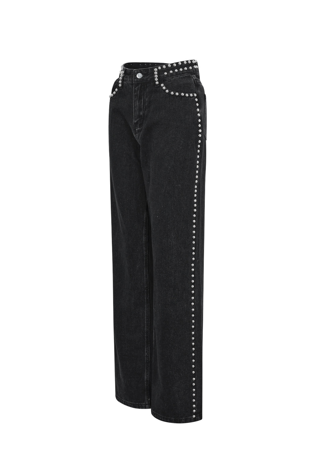 Gewebte Baumwolle Damen Gerade Hose Street Einfarbige Farbe