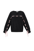 Gestrickte Viskose Damen Pullover Casual Farbkontrast