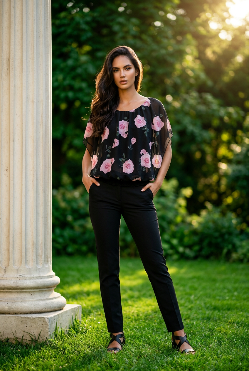 Bluse mit Trikot